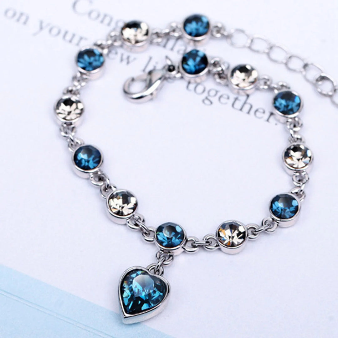 Luna | Verstellbares Sterling Silber Kristall Armband