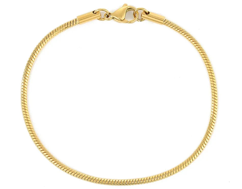 Colette | Minimalistisches Rosévergoldetes Schlangen-Kettenarmband