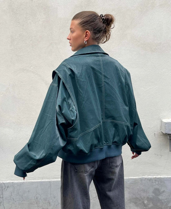 Damen Übergroß Bomberjacke