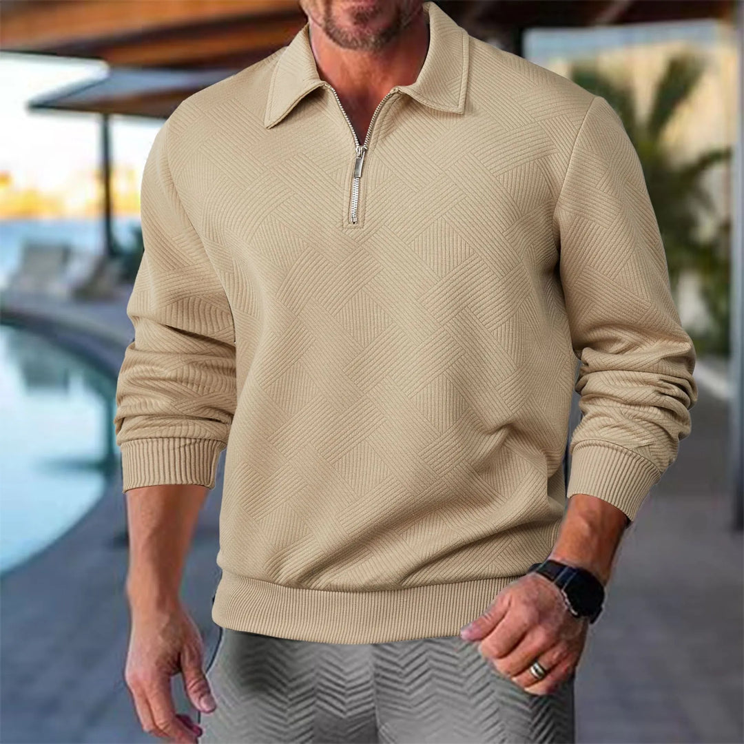 Evorn | Prämie Herren Viertelreißverschluss Strickpullover