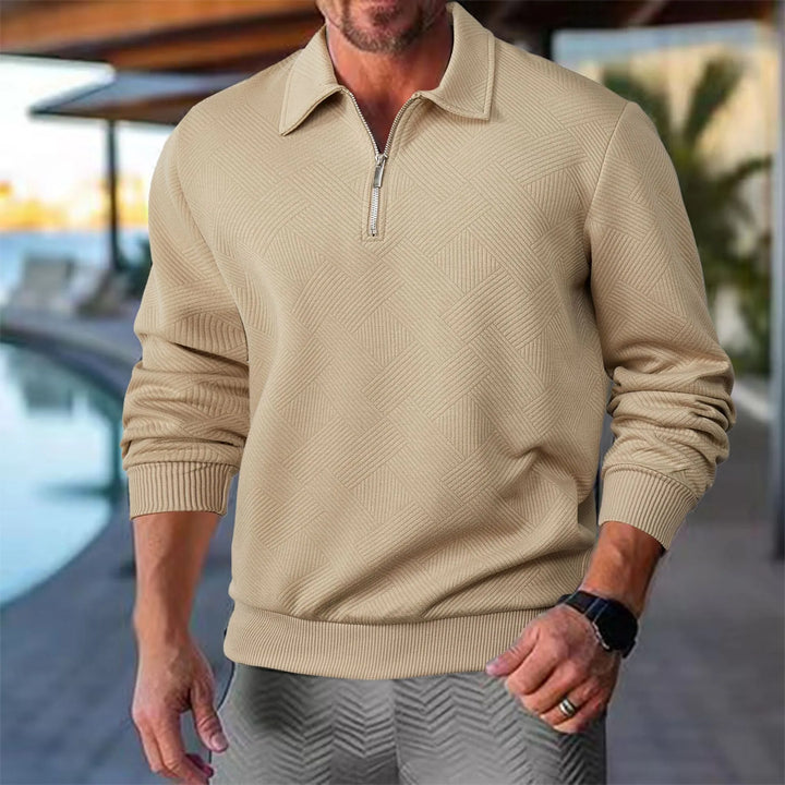 Evorn | Prämie Herren Viertelreißverschluss Strickpullover