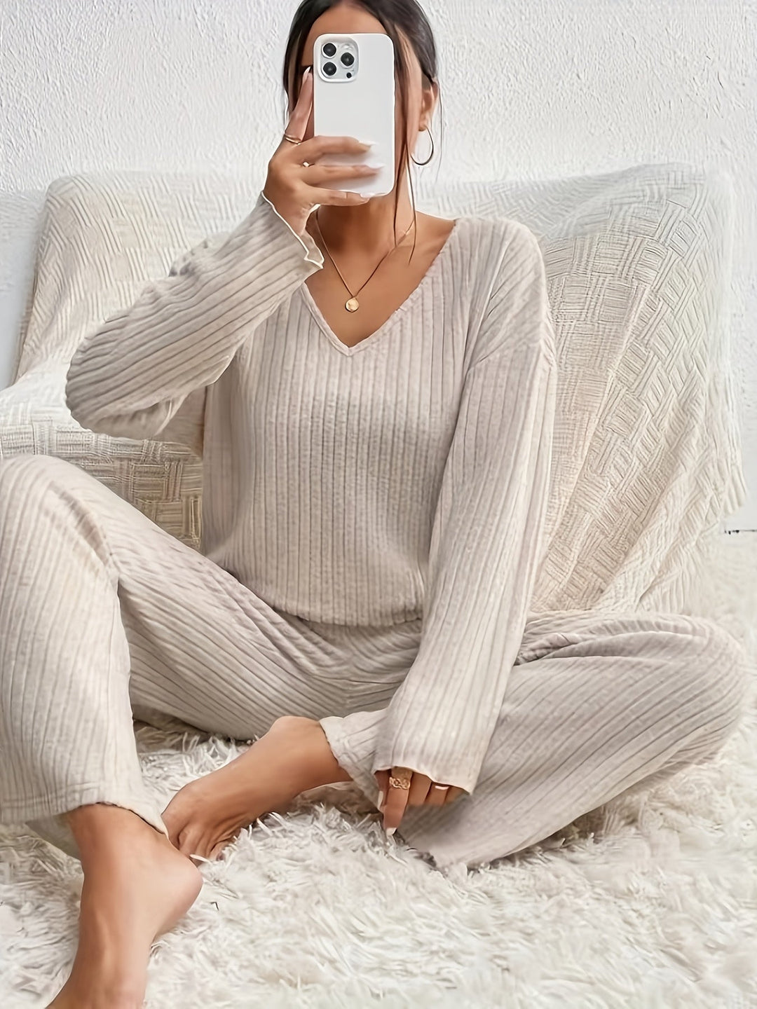 Ysella | Damen Bequemes Pyjama Satz