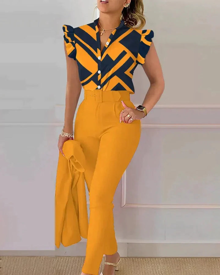 Ilira | Stylisches 2-teiliges Lounge-Outfit mit grafischem Oberteil und bequemer Hose