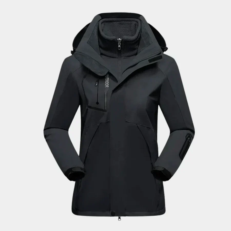 Damen 2-in-1 Außenbereich Jacke | Herausnehmbares Vlies Futter