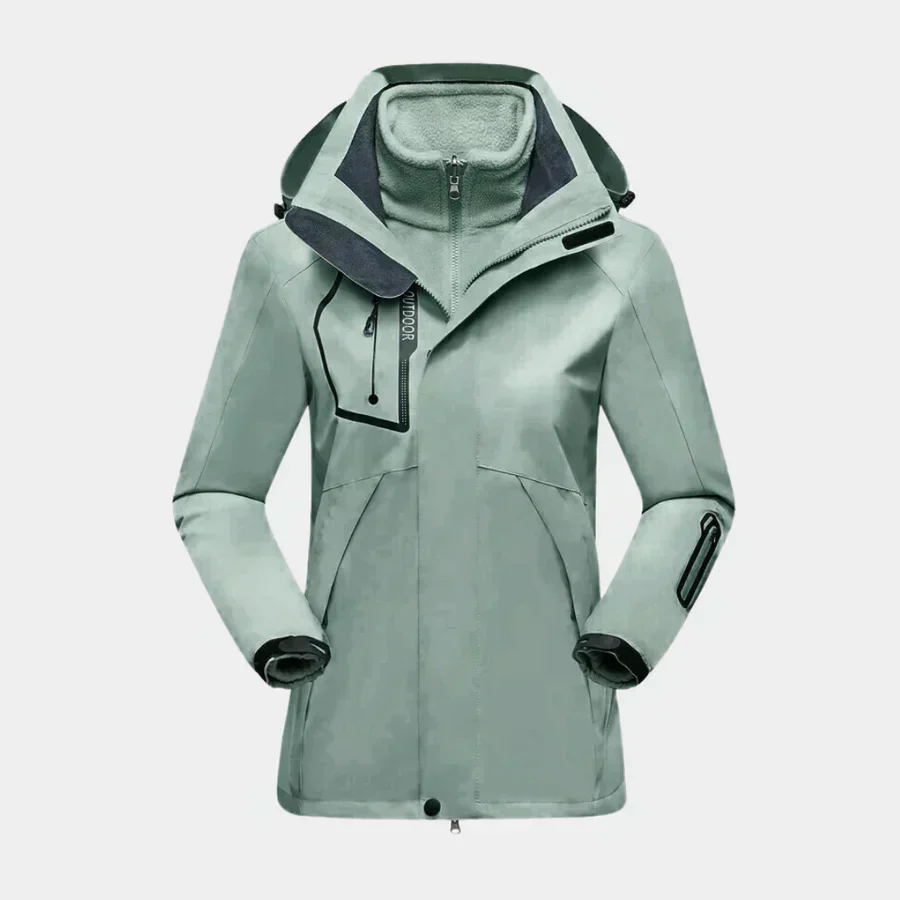 Damen 2-in-1 Außenbereich Jacke | Herausnehmbares Vlies Futter