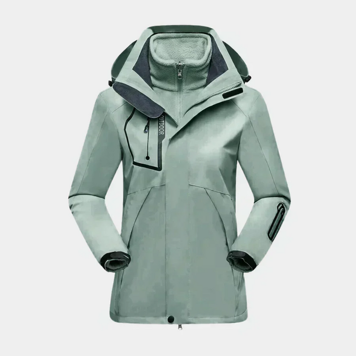 Damen 2-in-1 Außenbereich Jacke | Herausnehmbares Vlies Futter