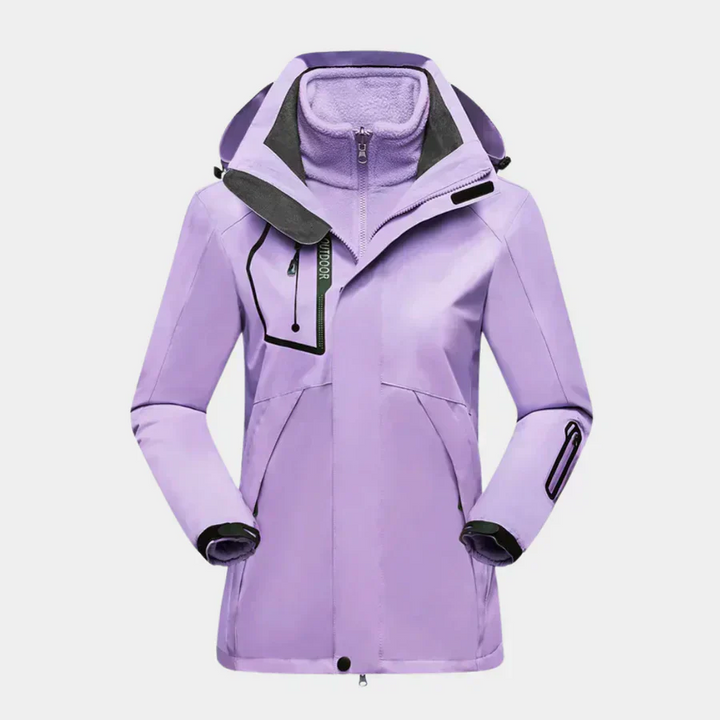 Damen 2-in-1 Außenbereich Jacke | Herausnehmbares Vlies Futter