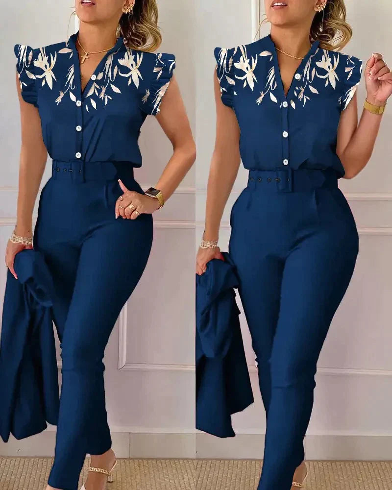Ilira | Stylisches 2-teiliges Lounge-Outfit mit grafischem Oberteil und bequemer Hose