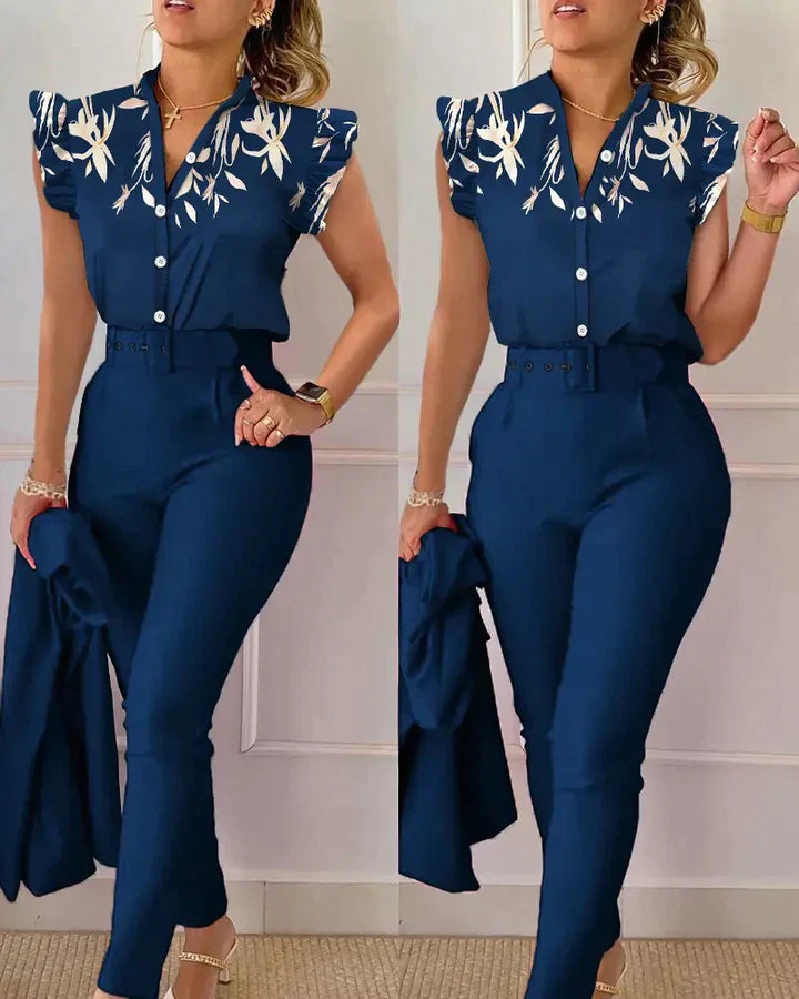 Ilira | Stylisches 2-teiliges Lounge-Outfit mit grafischem Oberteil und bequemer Hose