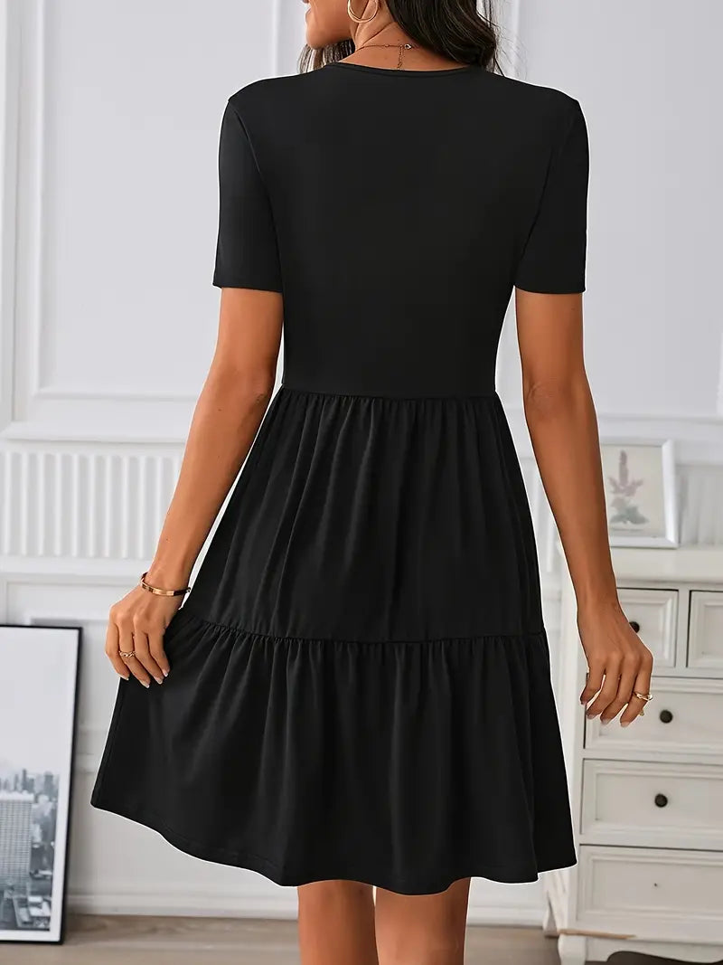 Catrinel | Damen Kurzärmliges Sommerkleid