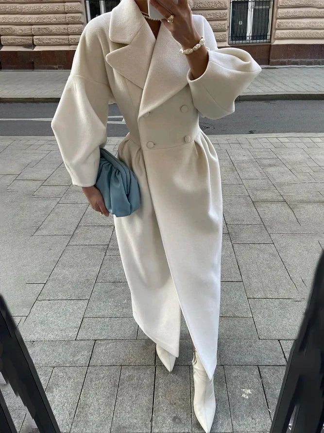 Odette | Damen Lang Wolle Mantel