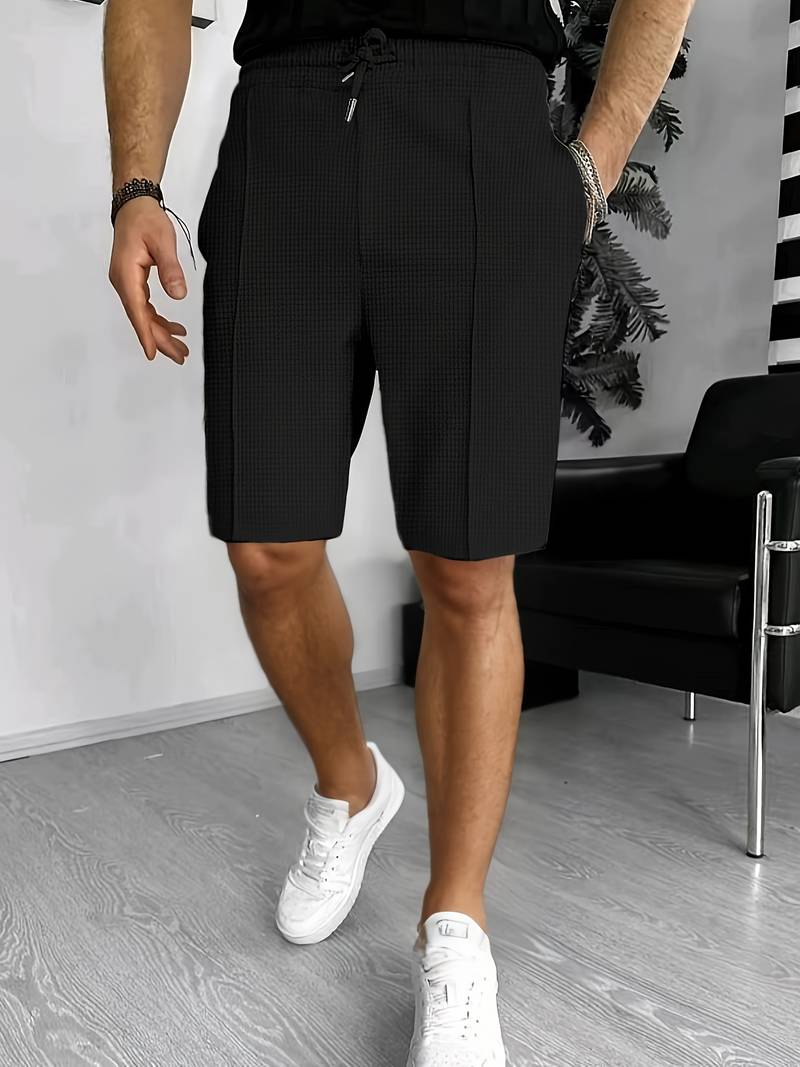 Bojan | Herren Waffelstrick Geschäft Lässig Kurze Hose
