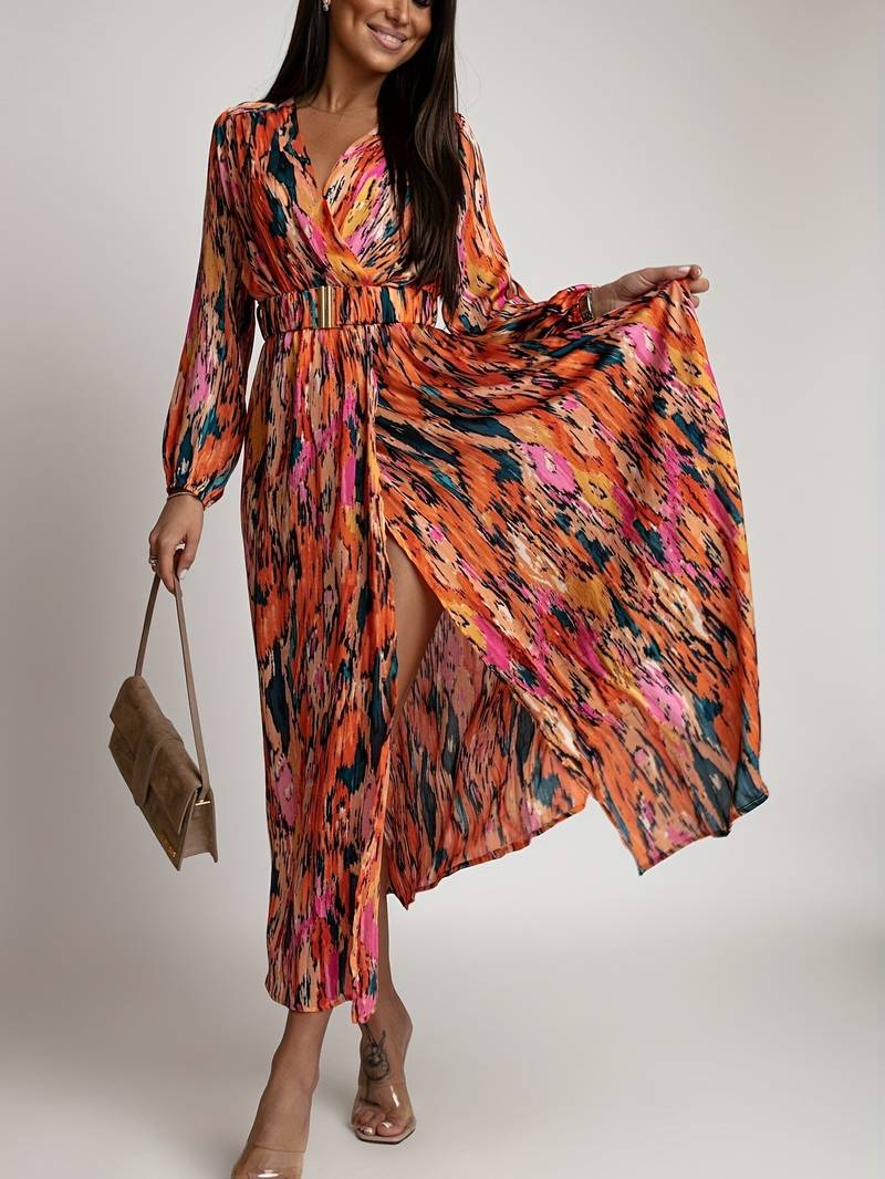 Yenifer | Abstrakt Wickeln Kleid