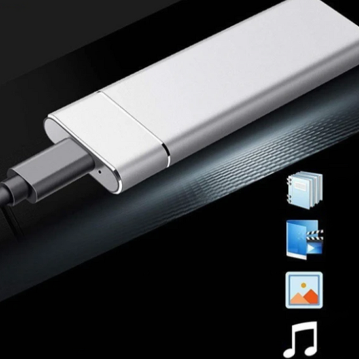 Externe Festplatte - Ultraschneller Tragbarer Speicher mit USB 3.2 / SSD-Leistung