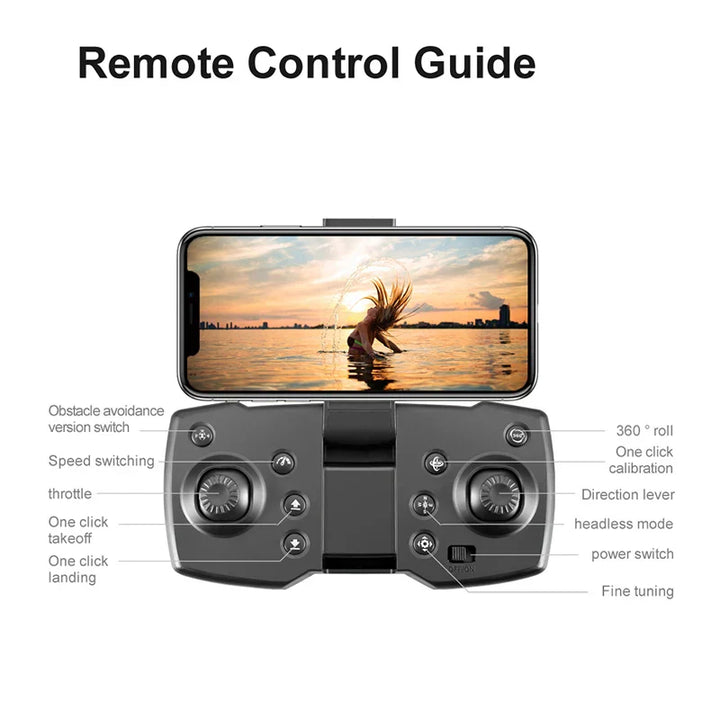 Leo | Mini V88 Drohne 8K mit GPS und HD Dual Kamera - Professionelle Luftbildfotografie Drohne
