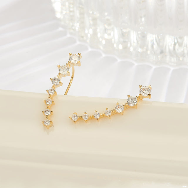 Quinn | Glamouröser Sterling Silber 925 Zirkon Ohrstecker