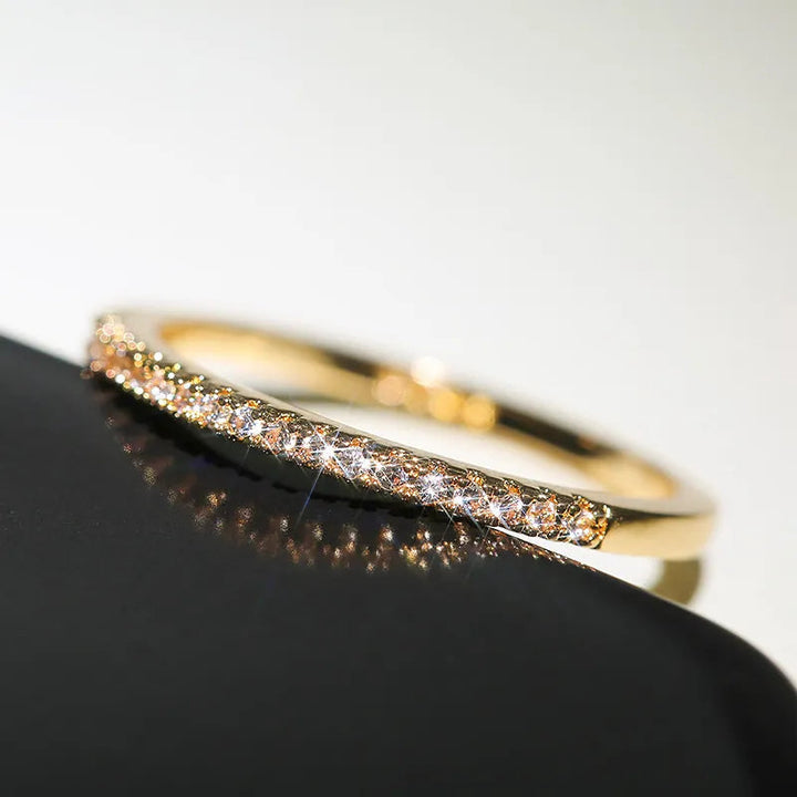 Minimalistischer Halber Ewigkeitsring | Symbol der Ewigen Liebe