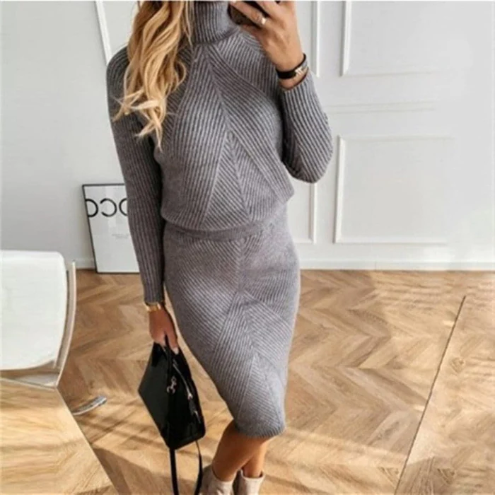 Emara | Bequemes Strick Pullover Kleid Für Damen