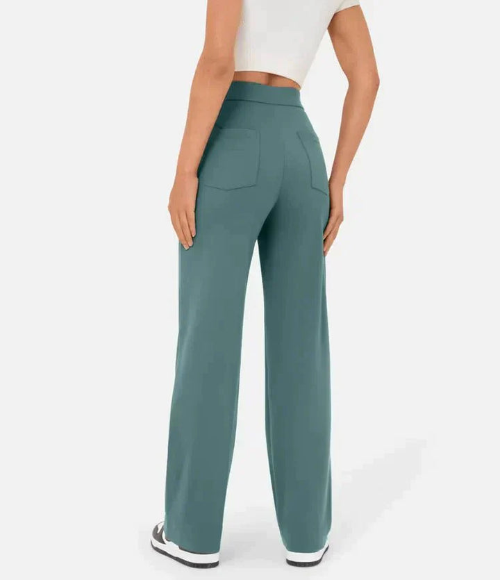 Arlène | Hoch Taillierte Elastisch Lässig Hose für Damen