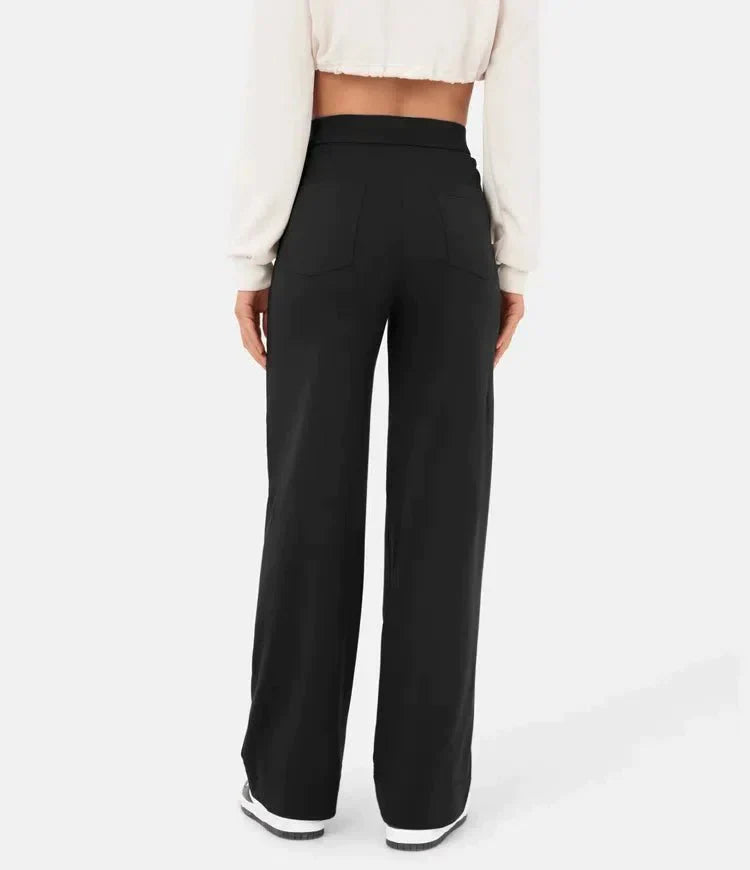 Arlène | Hoch Taillierte Elastisch Lässig Hose für Damen