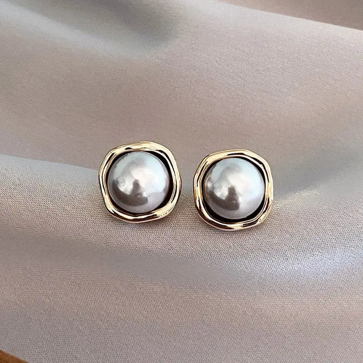 Elegante Schwarze Perlen Ohrstecker
