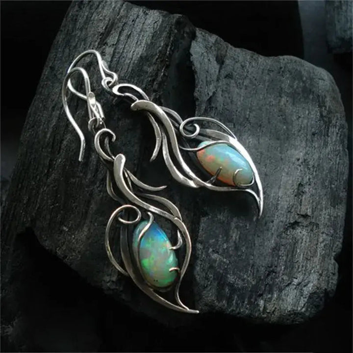 Jahrgang Blaue Opal Ohrringe