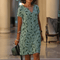 Genevieve | Damen Florales V-Ausschnitt Kleid
