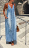 Orelia | Damen Bequemes Denim Trägerkleid