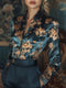 Nayara | Blumig Satin Bedruckte Bluse