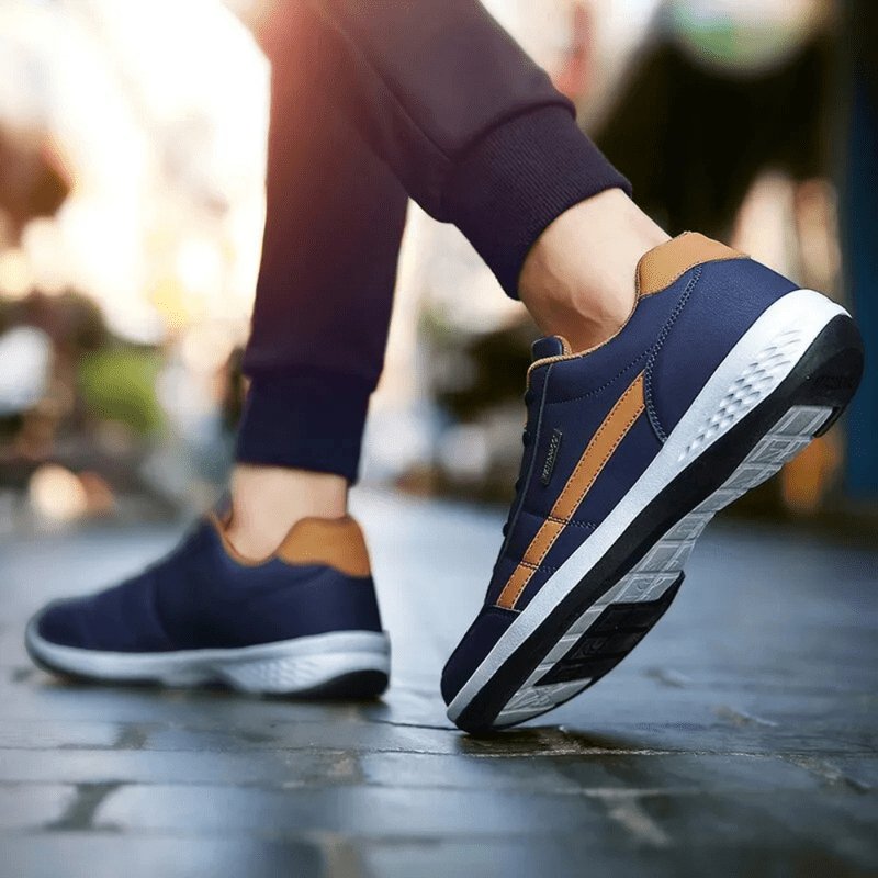Herren Leder Orthopädische Komfortschuhe | Lässig Stil