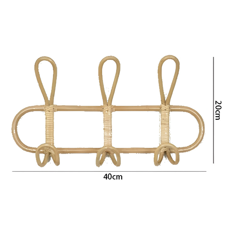 Handgemachter Boho Wandregal - Rattan Kleiderhaken für Kinderzimmer