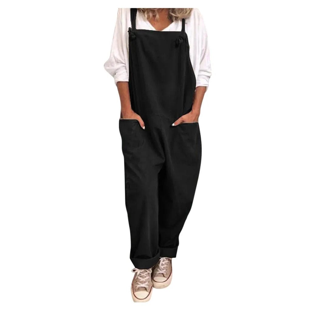Thalia | Damen Entspannter Passform Baumwollleinen Overall