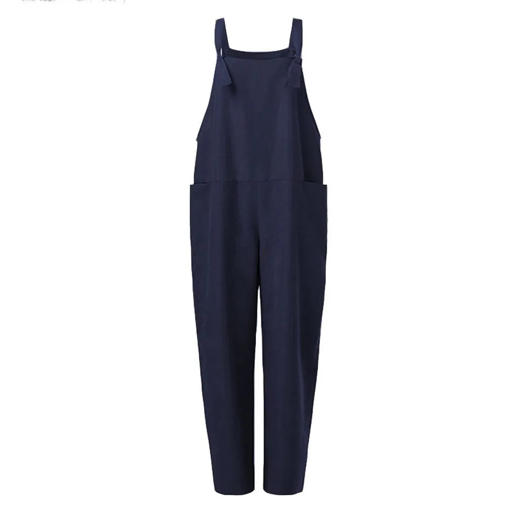 Thalia | Damen Entspannter Passform Baumwollleinen Overall