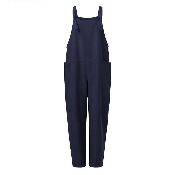 Thalia | Damen Entspannter Passform Baumwollleinen Overall