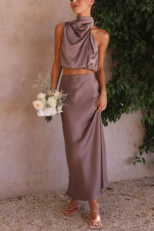 Velira | Satin Zweiteiliges Satz für Frauen