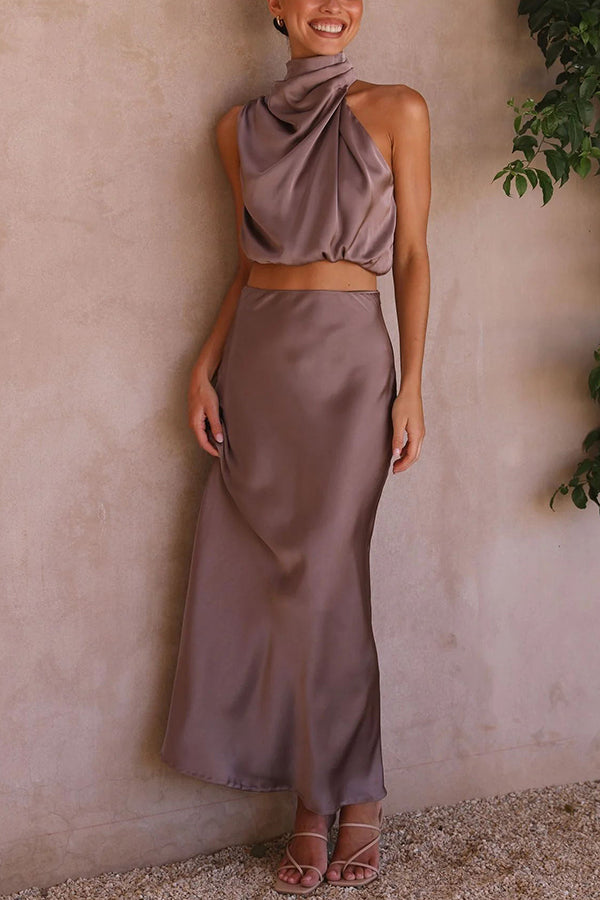 Velira | Satin Zweiteiliges Satz für Frauen