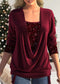 Burgunderfarbene Paillettenbluse für Damen | Elegantes und Schick