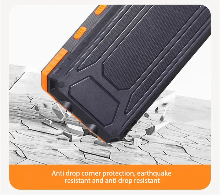 Dean | Pro Solarbetriebene Powerbank mit Eingebaut Taschenlampe