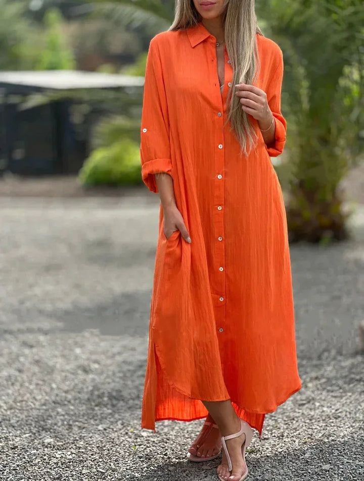 Maëlle | Knopfleiste Maxikleid Für Frauen