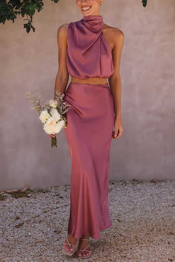 Velira | Satin Zweiteiliges Satz für Frauen