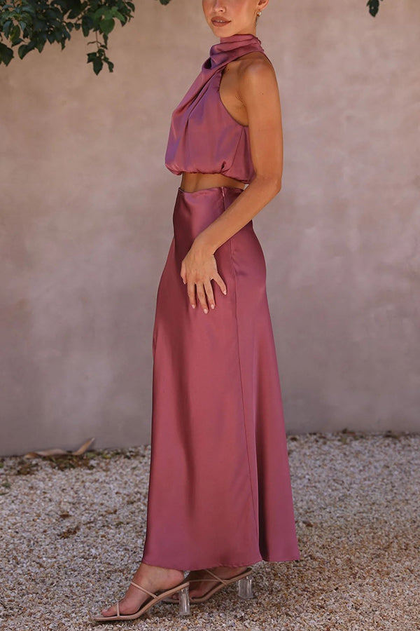Velira | Satin Zweiteiliges Satz für Frauen