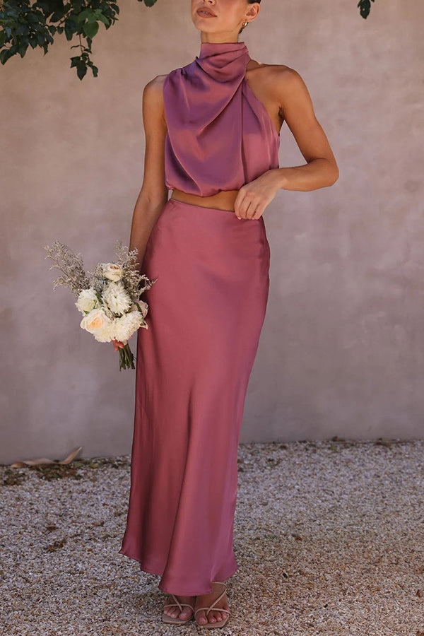 Velira | Satin Zweiteiliges Satz für Frauen