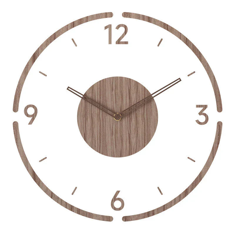 Nordische Wanduhr Aus Holz | Leise Bewegung ohne Ticken