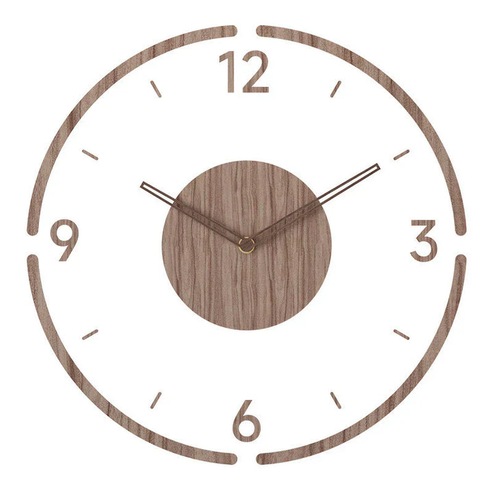 Nordische Wanduhr Aus Holz | Leise Bewegung ohne Ticken