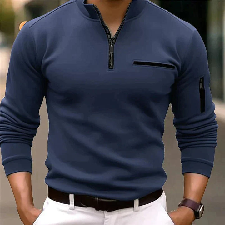 Finian | Herren Viertelreißverschluss Pullover
