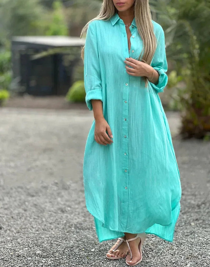 Maëlle | Knopfleiste Maxikleid Für Frauen