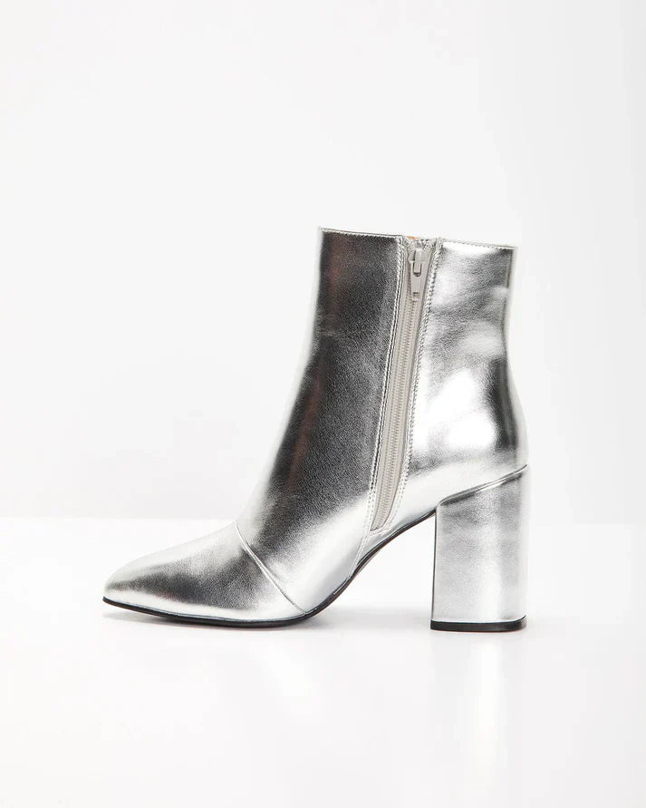 Cleome | Damen Silber Metallisch Stiefeletten