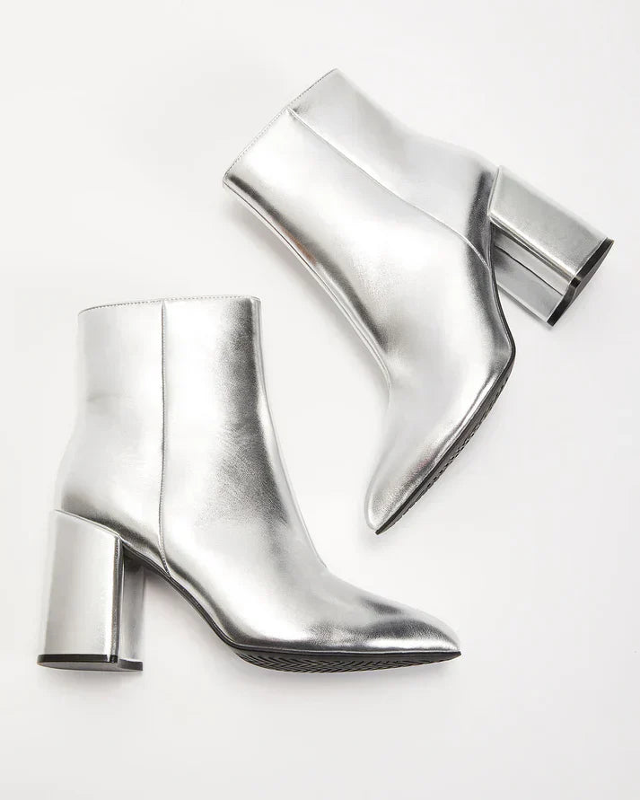 Cleome | Damen Silber Metallisch Stiefeletten