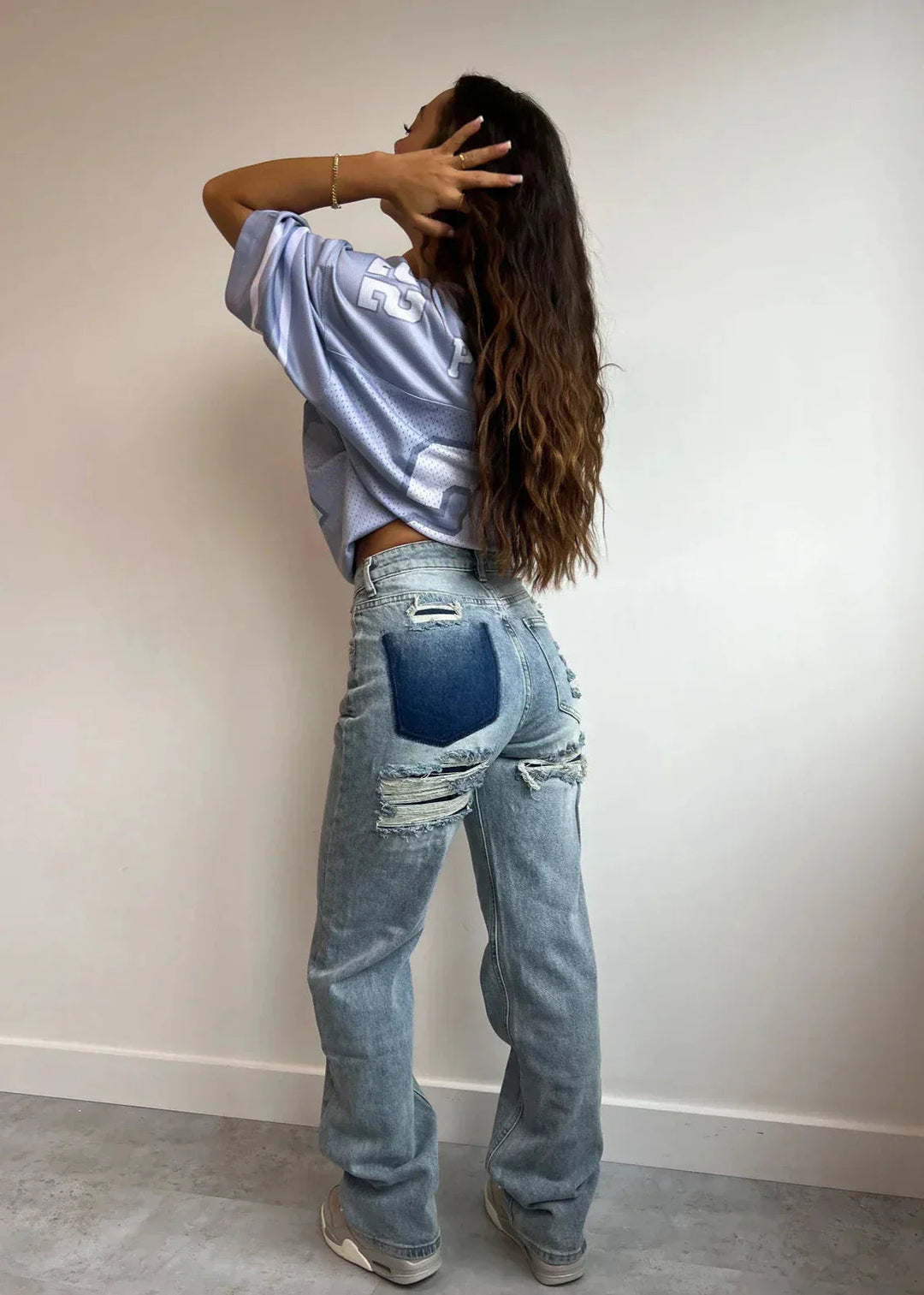 Luma | Damen Elegantes Hoher-Taille Jeans