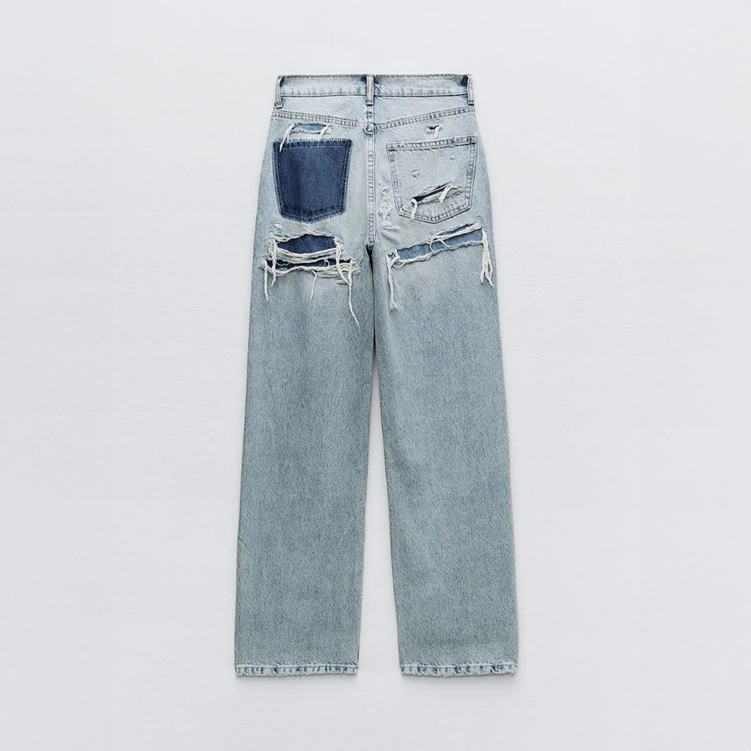 Luma | Damen Elegantes Hoher-Taille Jeans
